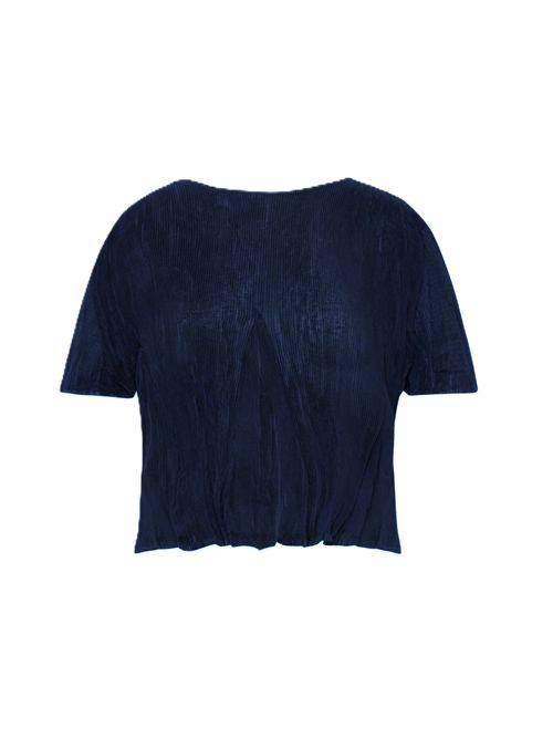 Gongdid wavy crop top navy Gongdid design | GD172NAVY